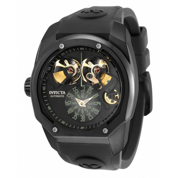 Invicta 47mm Corduba Automatic Double Open Heart Silicone Strap Watch - Picture 7 of 8